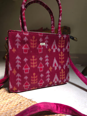 Maroon Ikat