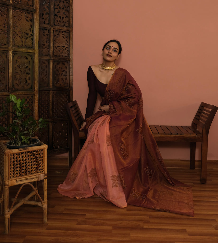 Reddish Brown | Peach