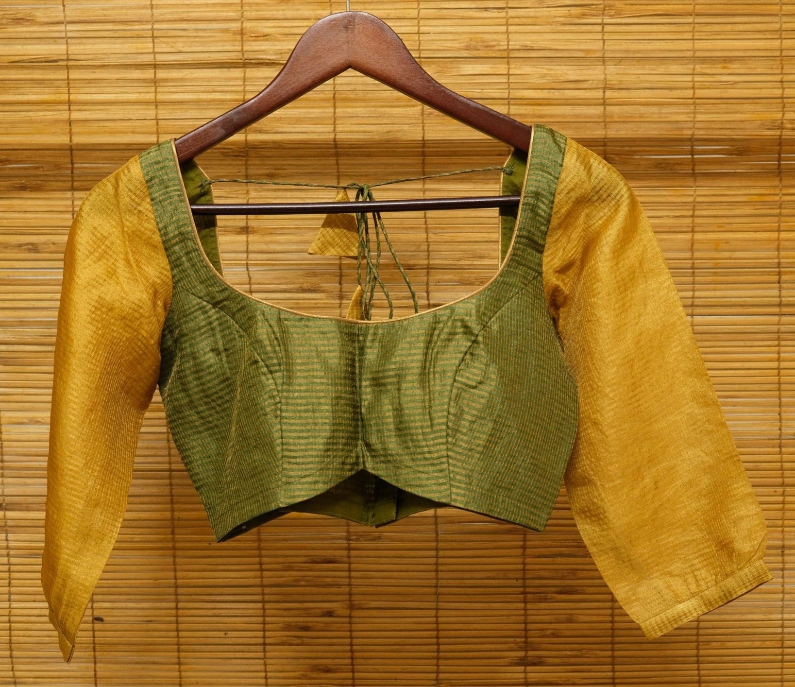 Green Body | Gold Striped Blouse