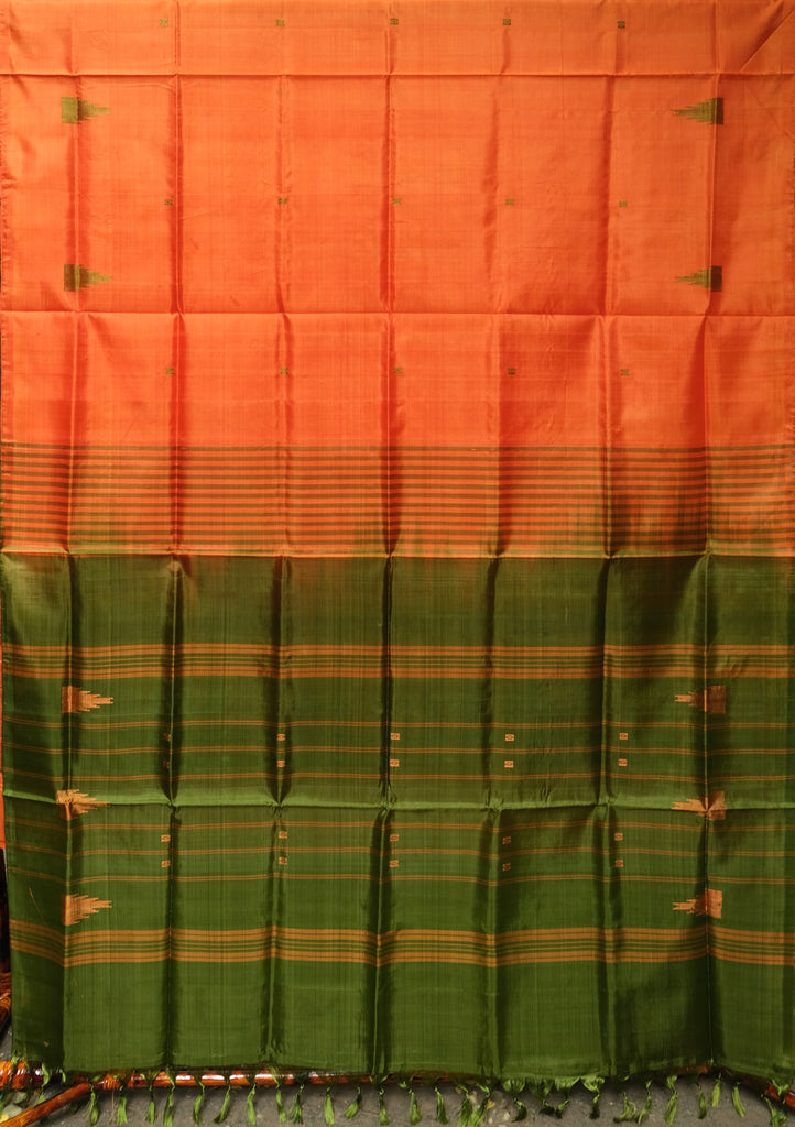 Vermillion Orange | Dark Green