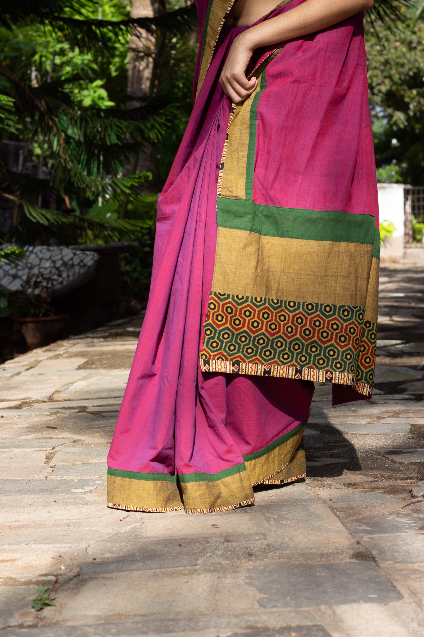 Bottom pleats with pallu design