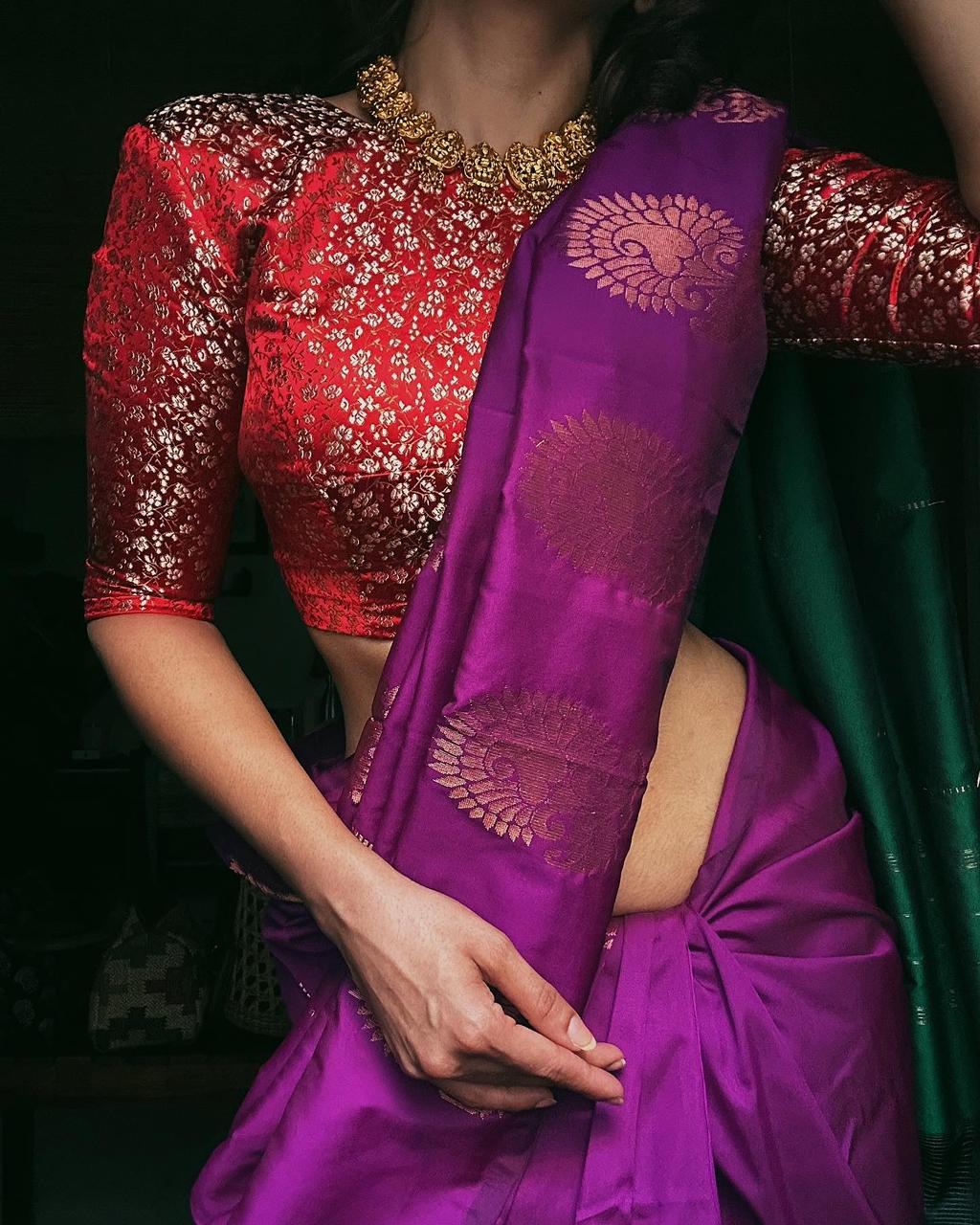 Dark Magenta Purple Margazhi dark-magenta-purple-margazhi
